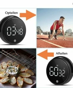 Top 10 ???? Malony Kookwekker Digitaal - Keukenwekker - Timer En Stopwatch - Eierwekker - Magnetisch - Draaiknop - Zwart ???? -Bourgogne Shop 550x549 20