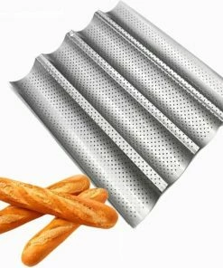 Beste deal ✔️ Merkloos Stokbroodvorm - Bakvorm Voor Stokbrood En Baguette - 4 Rijen - 380 Mm - Baguette Vorm ????