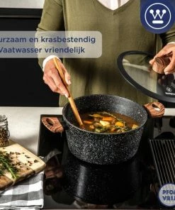 Kopen ⌛ Westinghouse Kookpan/Braadpan Inductie - Ø 28 Cm - Zwart Marmer - Speciale Editie - Met Deksel ???? -Bourgogne Shop 550x550 1036