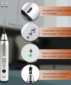 Kopen ???? Easysc Melkopschuimer Met 2 Opzetstukken - Melkopschuimer Handmatig - Melkopschuimer Elektrisch - 3 Standen - Zilver ???? -Bourgogne Shop 550x550 1042