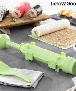 Promo ⌛ Innovagoods Perfect Roll Sushi Set | 3 - Delig | BPA - Vrij |inclusief Sushi Recepten |Groen ????