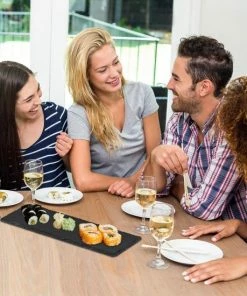 Promo ❤️ Relaxdays Serveerplank Leisteen 6 Stuks - Borrelplank - Kaasplank - Sushi - 30 X 10 Cm ???? -Bourgogne Shop 550x550 110