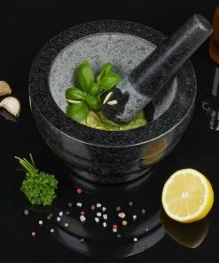 Uitgang ???? Relaxdays Vijzel En Stamper Graniet - Kruidenstamper - Kruiden Vermaler - Mortier - 1 L ✔️ -Bourgogne Shop 550x550 141