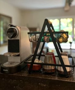 Nieuw ⌛ Chefs Cuisine Capsulehouder - Capsulehouder Nespresso - Capsulehouder Dolce Gusto - Opbergmand - Aanrecht Organizer – Zwart Roestvrij Staal ⌛ -Bourgogne Shop 550x550 144