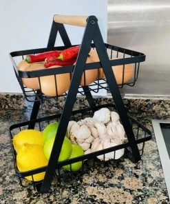 Nieuw ⌛ Chefs Cuisine Capsulehouder - Capsulehouder Nespresso - Capsulehouder Dolce Gusto - Opbergmand - Aanrecht Organizer – Zwart Roestvrij Staal ⌛ -Bourgogne Shop 550x550 145