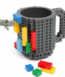 Promo ???? Merkloos Lego Mok/ Build On Brick Mug - Grijs - 350 Ml - Bouw Je Eigen Mok Met Bouwsteentjes. ✨ -Bourgogne Shop 550x550 160