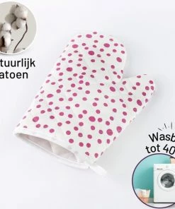 Groothandel ???? Tavas Sevilya Ovenwant Met Pannenlap Vepakt - Paarse Stippels Katoen, Thermolite Hittebestendig Tot 200°C Set Van 2 | Pannenlappen En Ovenwanten Set Ovenhandschoenen ???? -Bourgogne Shop 550x550 178