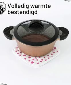 Groothandel ???? Tavas Sevilya Ovenwant Met Pannenlap Vepakt - Paarse Stippels Katoen, Thermolite Hittebestendig Tot 200°C Set Van 2 | Pannenlappen En Ovenwanten Set Ovenhandschoenen ???? -Bourgogne Shop 550x550 180
