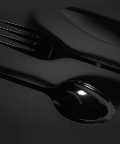 Uitgang ✔️ Dymund Bestekset - 6 Persoons Bestek - (24-delig) - Glans Besteksets - Incl. Bestekbak - RVS - Zwart ???? -Bourgogne Shop 550x550 186