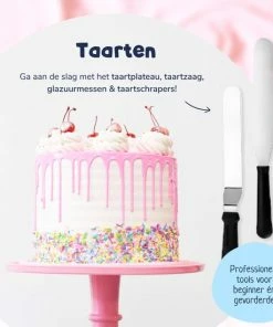 Groothandel ???? Perow Taarten Bak Set - Luxe XXL 237 Delig Set - Bakset Kinderen - Decoratie Set - Taarten En Cake Versieringen - Draaibaar Plateau - Herbruikbare Spuitzak - Cupcake Vormpjes ✔️ -Bourgogne Shop 550x550 224