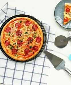 Coupon ???? Merkloos Pizza Plaat - Bakplaat - Rond - Pizzaplaat - Pizzavorm - Bakplaat Voor Oven - Zwart - 26 CM - 2 Stuks ⌛ -Bourgogne Shop 550x550 242