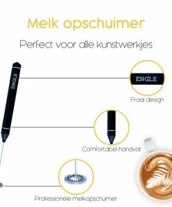 Promo ⭐ Engle Melkopschuimer Handmatig + Standaard - Melkopschuimer Elektrisch Op Batterijen - Melkschuimer ???? -Bourgogne Shop 550x550 247