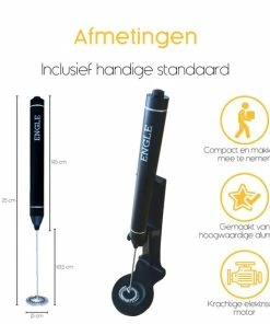 Promo ⭐ Engle Melkopschuimer Handmatig + Standaard - Melkopschuimer Elektrisch Op Batterijen - Melkschuimer ???? -Bourgogne Shop 550x550 250