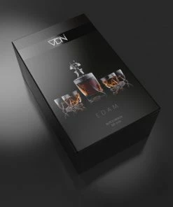 Gloednieuw ???? VDN Edam Whiskey Set Handgeblazen - 1 Whiskey Decanteer Karaf Met 4 Whiskeyglazen - Loodvrij Kristal Glas ✨ -Bourgogne Shop 550x550 266
