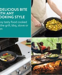 Hete verkoop ⌛ Navaris Gietijzeren Koekenpan - Braadpan Van Gietijzer - Ronde Skillet - Geschikt Voor Alle Warmtebronnen - Ø 30 Cm - Ovenbestendig Tot 260 Graden ???? -Bourgogne Shop 550x550 285