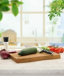 Coupon ???? Industrial Living Snijplank Hout - Hakblok Met Lederen Lus Houder- Massief Beukenhout- Groot Formaat-3CM Dik ✨ -Bourgogne Shop 550x550 292