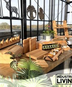 Coupon ???? Industrial Living Snijplank Hout - Hakblok Met Lederen Lus Houder- Massief Beukenhout- Groot Formaat-3CM Dik ✨ -Bourgogne Shop 550x550 293