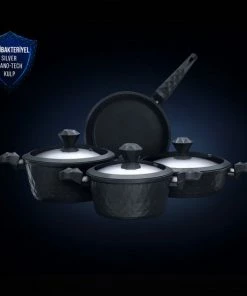 Beste deal ???? Karaca Bio Diamond 7 Delige Pannenset Met Antibakteriele Handvat Zwart ???? -Bourgogne Shop 550x550 323