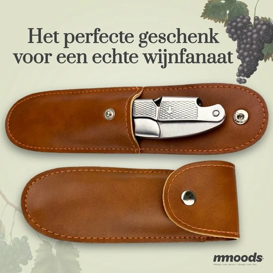 Aanbiedingen ???? Mmoods Kurkentrekker Wijn Zwart - Kelnermes Met Gesleufde Groef – Wijnopener - Sommeliermes – Cadeau ???? 6 Aanbiedingen ???? Mmoods Kurkentrekker Wijn Zwart - Kelnermes Met Gesleufde Groef – Wijnopener - Sommeliermes – Cadeau ???? - Afbeelding 6