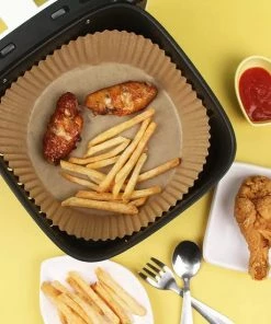 Beste deal ⭐ Mariv® Airfryer Bakpapier 100 Stuks - Airfryer Accessoires - Bakpapier Airfryer - Airfryer Bakjes - Wegwerpbakjes Airfryer - 16 Cm - Bakpapier ⭐ -Bourgogne Shop 550x550 329