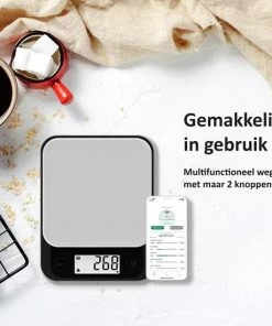 Kopen ???? Butles Keukenweegschaal Digitaal - Met Kom - Precisie Keuken Weegschaal - Tot 5 KG ⭐ -Bourgogne Shop 550x550 344