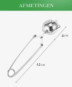 Uitgang ???? Blended Lifestyle® Theezeef Met Handvat Inclusief Lekplaatje - Set Van 3 Stuks - Thee Ei Voor Losse Thee - Theefilter Voor Losse Thee - Thee Infuser ⭐ -Bourgogne Shop 550x550 375
