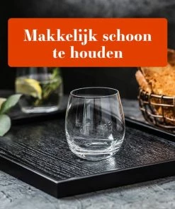 Coupon ???? MIRO. MIRO Houten Dienblad Vierkant - Decoratieve Dienbladen - Serveerblad - Sierblad - 44 X 32 CM - Zwart ???? -Bourgogne Shop 550x550 399