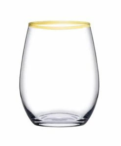 Korting ???? Paşabahçe Pasabahce- Amber Frisdrank Glazen Met Gouden Rand (6 Stuks) ???? -Bourgogne Shop 550x550 429