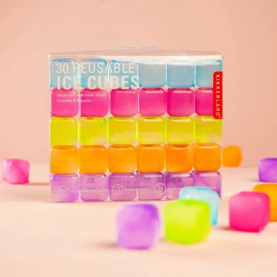 Beste deal ⭐ Kikkerland Herbruikbare Ijsblokjes - Set Van 30 - Ijsblokjesvorm - Kleur ⭐ 4 Beste deal ⭐ Kikkerland Herbruikbare Ijsblokjes - Set Van 30 - Ijsblokjesvorm - Kleur ⭐ - Afbeelding 4