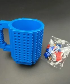 Promo ???? Merkloos Build On Brick Mug - Licht Blauw - 350 Ml - Bouw Je Eigen Mok Met Bouwsteentjes - BPA Vrije Drinkbeker Cadeau Voor Kinderen Of Volwassenen - Koffie Thee Limonade Of Andere Dranken - Pennenbeker - Creatief Accessoire Voor Op Bureau ✔️ -Bourgogne Shop 550x550 458