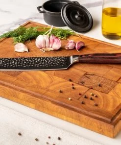 Korting ???? Shinrai Japan™ Shinrai Japan - Messenset Met Blok – 6 Delig – Messensetblok – Mes – Koksmes - ???? Hammered RVS - Met Luxe Geschenkdoos ⌛ -Bourgogne Shop 550x550 492