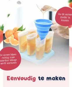 Uitgang ???? Perow Ijsvormen - 6 Stuks - Inclusief Gratis Trechter En Reinigingsborstel - BPA En Chemicaliën Vrij Silicone IJshouder - IJs Vorm Makers - 2 Kleuren - IJslolly ⭐ -Bourgogne Shop 550x550 496