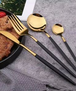 Hete verkoop ???? Timmers Trading Bestekset 6 Persoons - Gouden Bestek - Bestekset Goud 24 Delig - Vaatwasserbestendig ✔️ -Bourgogne Shop 550x550 573