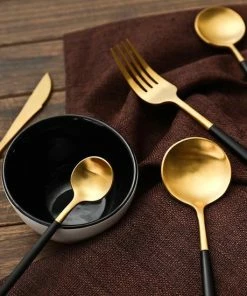 Hete verkoop ???? Timmers Trading Bestekset 6 Persoons - Gouden Bestek - Bestekset Goud 24 Delig - Vaatwasserbestendig ✔️ -Bourgogne Shop 550x550 576