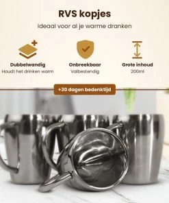 Begroting ✨ Lupine Beker RVS Dubbelwandig 200ml Lang Warm Set Van 2 Kopjes Mooie Set Bekers Van Roestvrij Staal ???? -Bourgogne Shop 550x550 583