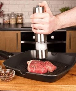 Groothandel ???? Allkinds Elektrische Peper En Zoutmolenset - Keukengerei - Batterij - Peper- En Zoutstel - Lichtgevend - RVS - Zilver ✔️ -Bourgogne Shop 550x550 618