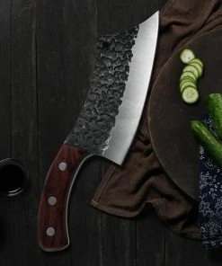 Beste deal ???? STORX Slagersmes - Handmade - Hak Mes - BBQ - Mes - Mannen - Koken - BBQ Master - Carbon Staal - Stoer - Hak Bijltje - Handgemaakt - Koksmes - CADEAU TIP! ???? -Bourgogne Shop 550x550 63