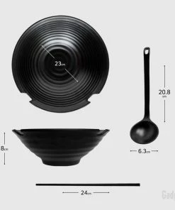 Aanbiedingen ???? Gadgy Noodle Kom Set - 2 Kommen, 2 Paar Eetstokjes En 2 Lepels - Noodle Bowl - Japans Servies ???? -Bourgogne Shop 550x550 636