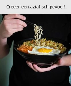 Aanbiedingen ???? Gadgy Noodle Kom Set - 2 Kommen, 2 Paar Eetstokjes En 2 Lepels - Noodle Bowl - Japans Servies ???? -Bourgogne Shop 550x550 638