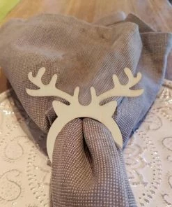 Beste Pirce ???? Merkloos Servetringen - Hout - 8 Stuks - Kerstmis - Rendier - Gewei - Rudolf - Cadeau ???? -Bourgogne Shop 550x550 666