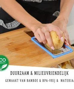 Uitgang ⌛ TammaT® Snijplank Hout - Met Opvangbakken - Bamboe Snijplank - Met Rasp - Stapelbaar Voorraadbakjes - Keuken Accessoires - Groentesnijder - Snijplank Hout - BBQ ✨ -Bourgogne Shop 550x550 670