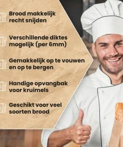 Uitgang ???? BeerGear Broodsnijder Hulpmiddel - Bamboe - Broodsnijplank Met Opvangbak ???? -Bourgogne Shop 550x550 687