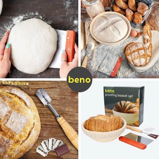 Uitgang ???? Beno® Rijsmandje Met Deegkleed Rond – Banneton Voor Brood Bakken, Deeg Rijzen - Sinterklaas Cadeau - Black Friday 2022 ???? 4 Uitgang ???? Beno® Rijsmandje Met Deegkleed Rond – Banneton Voor Brood Bakken, Deeg Rijzen - Sinterklaas Cadeau - Black Friday 2022 ???? - Afbeelding 4