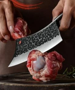 Beste deal ???? STORX Slagersmes - Handmade - Hak Mes - BBQ - Mes - Mannen - Koken - BBQ Master - Carbon Staal - Stoer - Hak Bijltje - Handgemaakt - Koksmes - CADEAU TIP! ???? -Bourgogne Shop 550x550 71