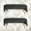 Korting ✨ FeestSpot – 2x Zwart/Goud Plastic Wegwerp Tafelkleed - Tafelzeil - Kerst - 137x274 ????