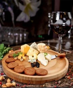 Promo ???? Jawes- Tapasplank Met Mesjes- Bamboe- Kaasplank- Serveerplank- Tapas Plank Met Lade- Borrelplank ???? -Bourgogne Shop 550x550 760