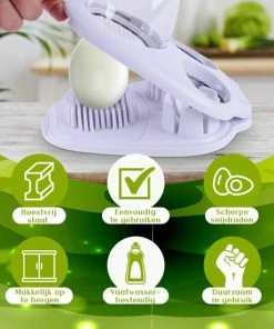 Goedkoopste ???? Dremdo Eiersnijder 3-delig | Vaatwasserbestendig | Incl. Eierprikker En Eierwekker - Eisnijder - Eiprikker - Eiwekker ???? -Bourgogne Shop 550x550 764