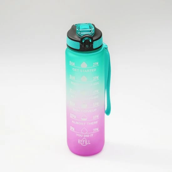 Kopen ✨ Sahara Sailor - Waterfles 1 Liter - Motivatie - Tijdsmarkering - Lekvrij - Mint Roze ???? 1 Kopen ✨ Sahara Sailor - Waterfles 1 Liter - Motivatie - Tijdsmarkering - Lekvrij - Mint Roze ????