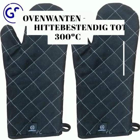 Begroting ???? Gohh® Gohh 2 Canvas Ovenhandschoenen Ovenwanten Zwart - 33 Cm (tot 300 Graden) ???? 2 Begroting ???? Gohh® Gohh 2 Canvas Ovenhandschoenen Ovenwanten Zwart - 33 Cm (tot 300 Graden) ???? - Afbeelding 2