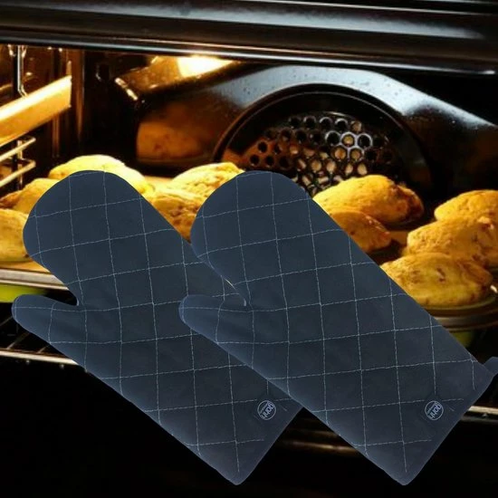Begroting ???? Gohh® Gohh 2 Canvas Ovenhandschoenen Ovenwanten Zwart - 33 Cm (tot 300 Graden) ???? 3 Begroting ???? Gohh® Gohh 2 Canvas Ovenhandschoenen Ovenwanten Zwart - 33 Cm (tot 300 Graden) ???? - Afbeelding 3
